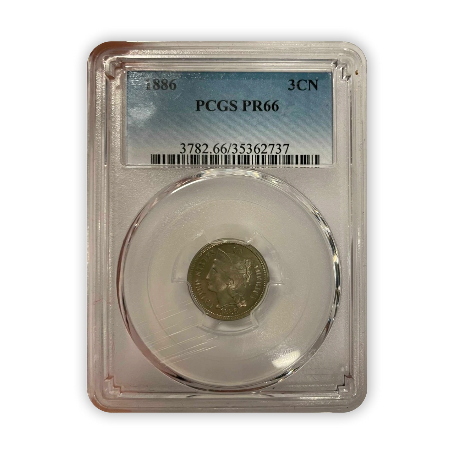 1886 Three Cent Nickel - PCGS PF66