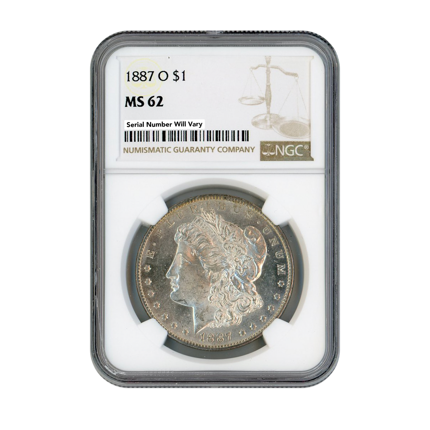 1887-O Morgan Silver Dollar New Orleans - NGC MS62