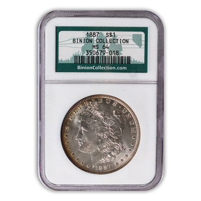 1887 Morgan Silver Dollar Philadelphia - NGC MS64 Binion Hoard
