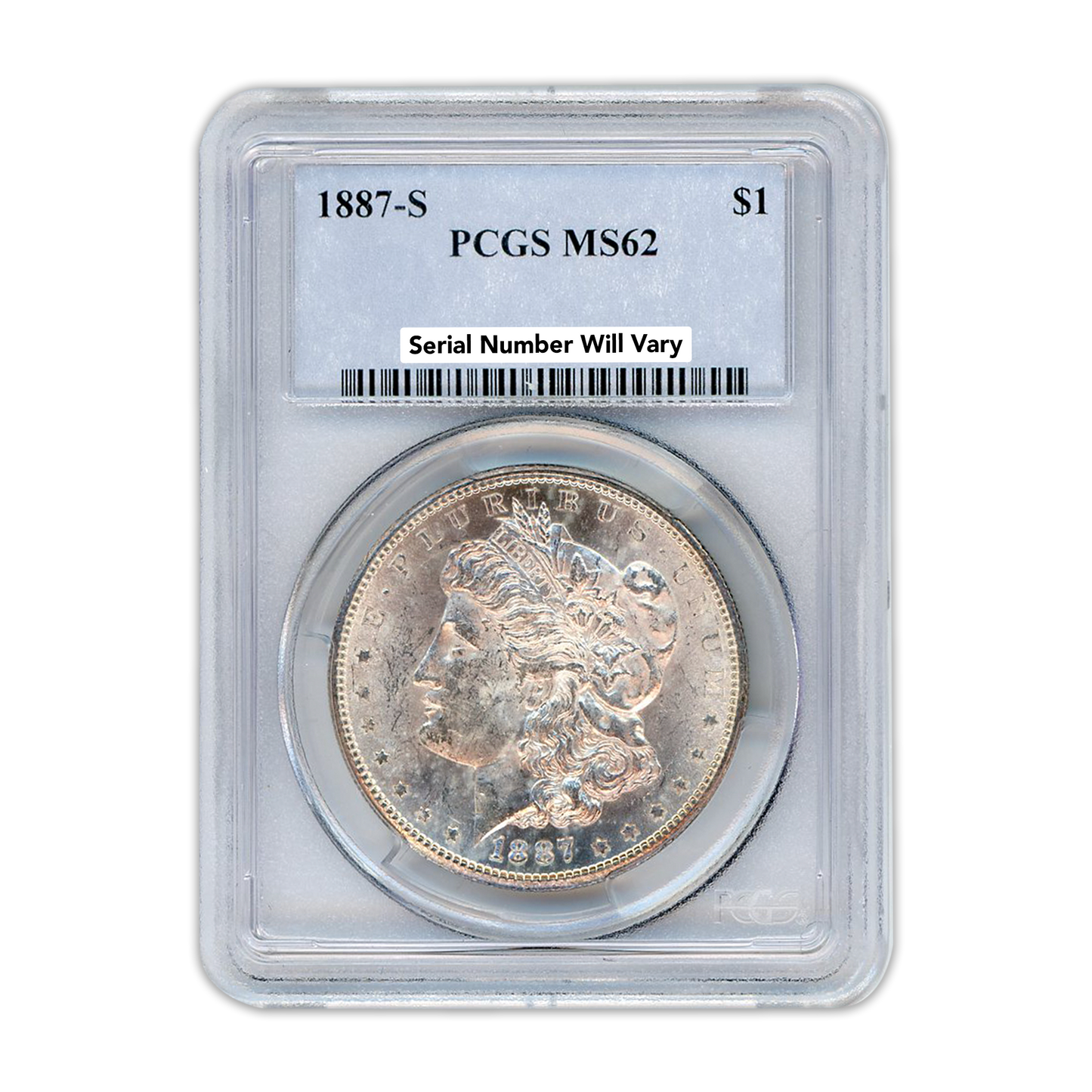 1887 Morgan Silver Dollar San Francisco - PCGS MS62
