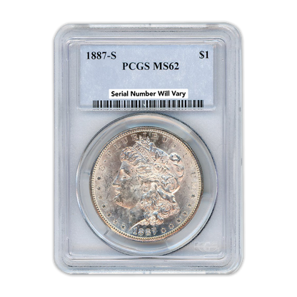 1887 Morgan Silver Dollar San Francisco - PCGS MS62