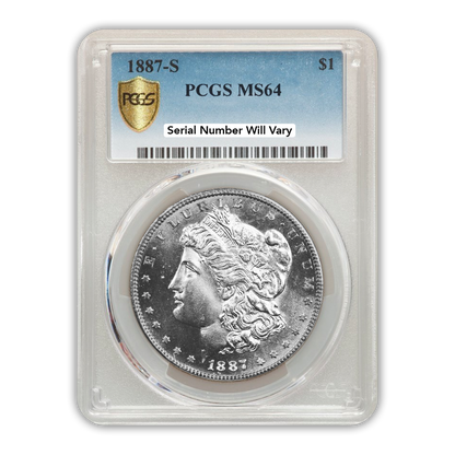 1887 Morgan Silver Dollar San Francisco - PCGS MS64