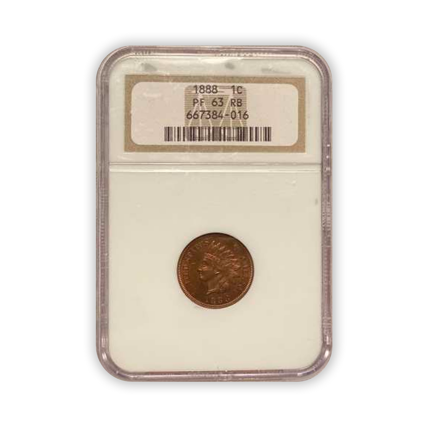 1888 Indian Cent Philadelphia Proof - NGC PF63 RB