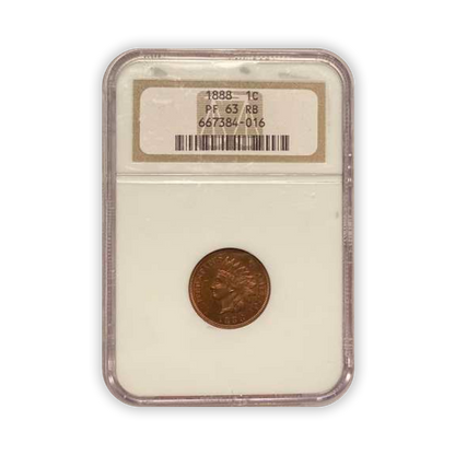 1888 Indian Cent Philadelphia Proof - NGC PF63 RB