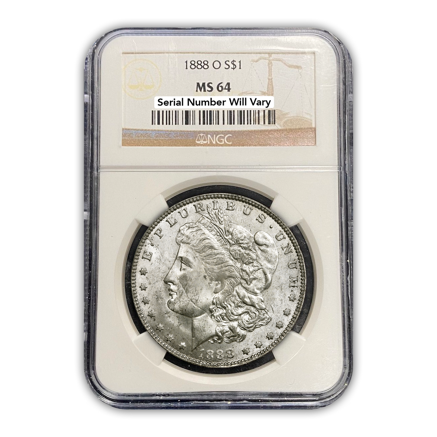 1888 Morgan Silver Dollar New Orleans - NGC MS64