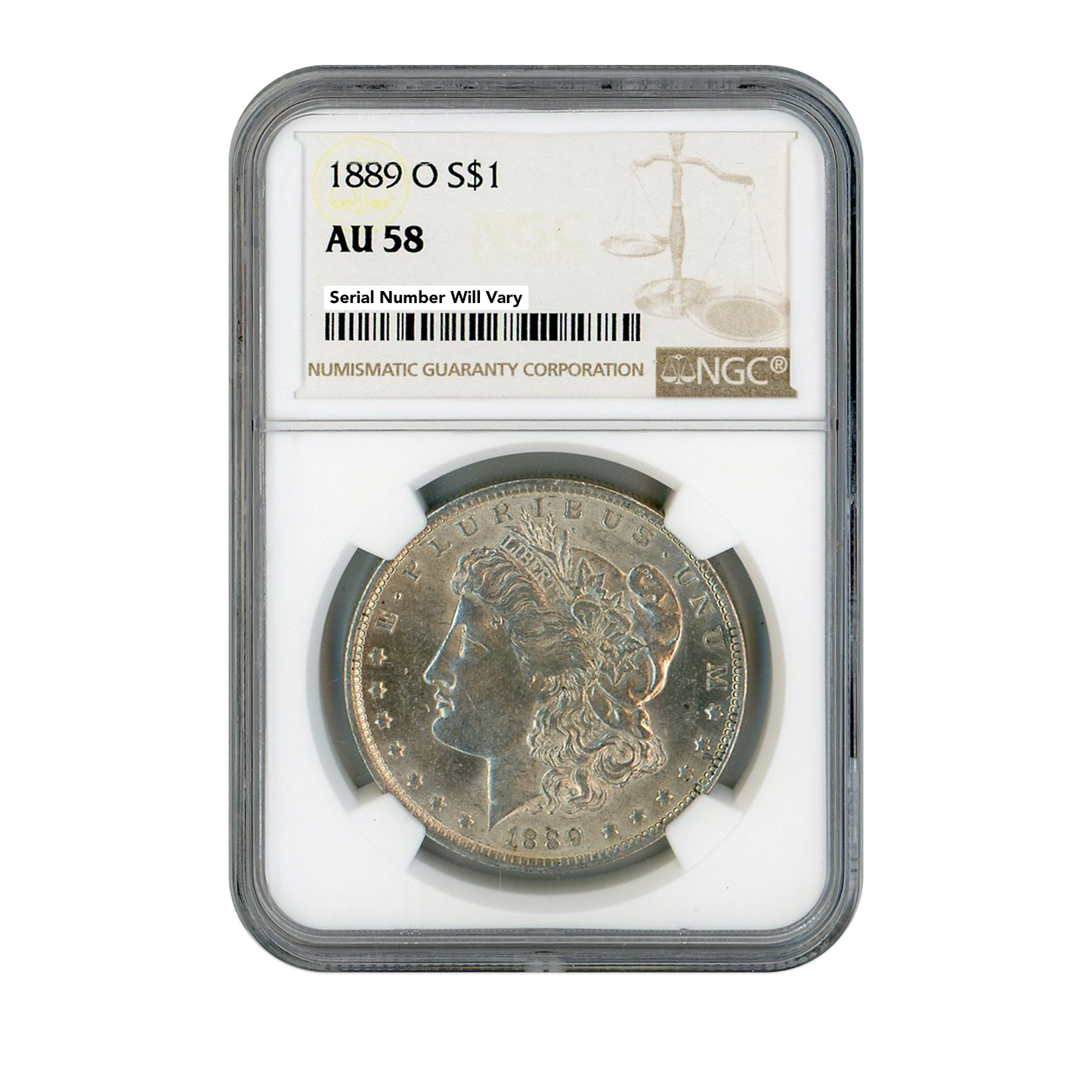 1889-O Morgan Silver Dollar New Orleans - NGC AU58