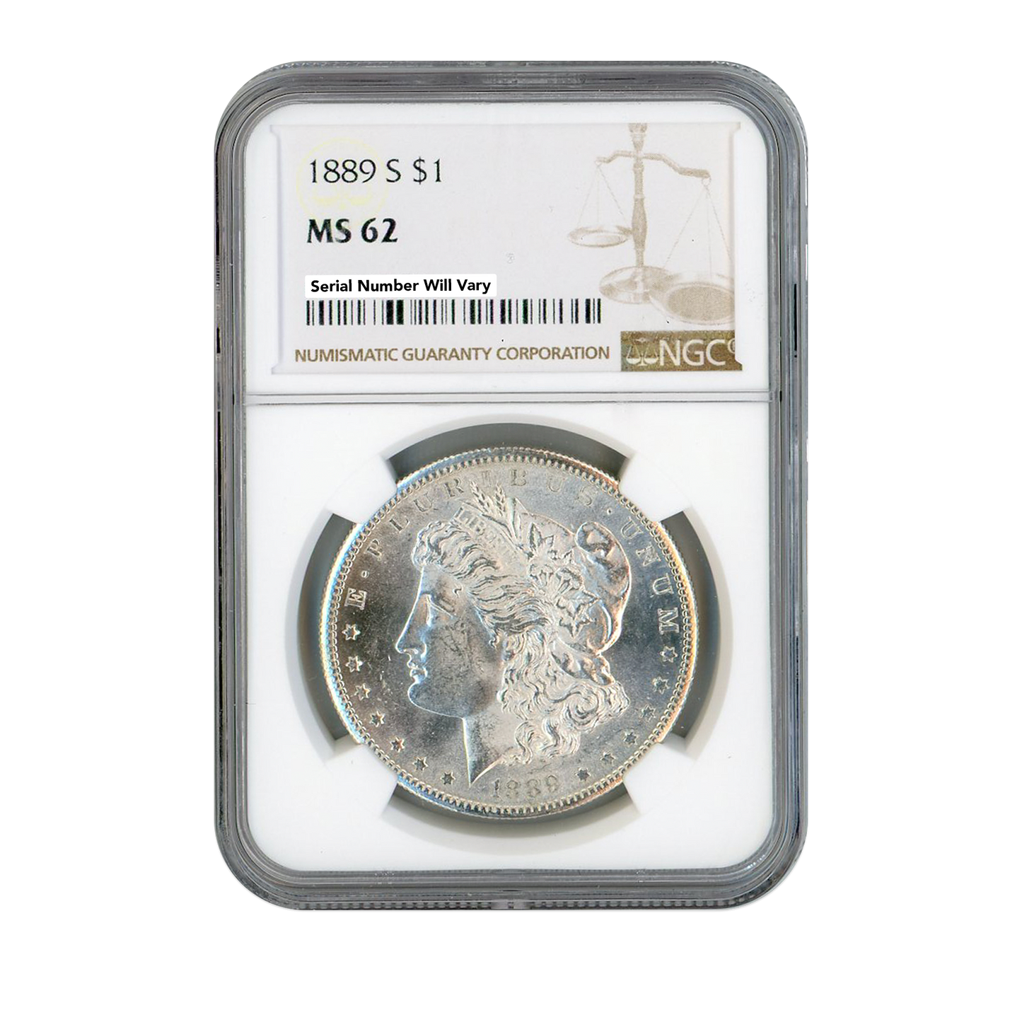 1889-S Morgan Silver Dollar San Francisco - NGC MS62