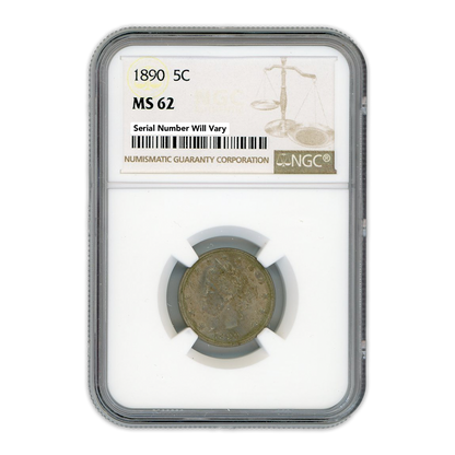 1890 Liberty Head Nickel NGC MS62