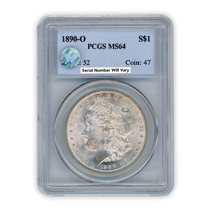 1890 Morgan Silver Dollar New Orleans - PCGS MS64 Sight White