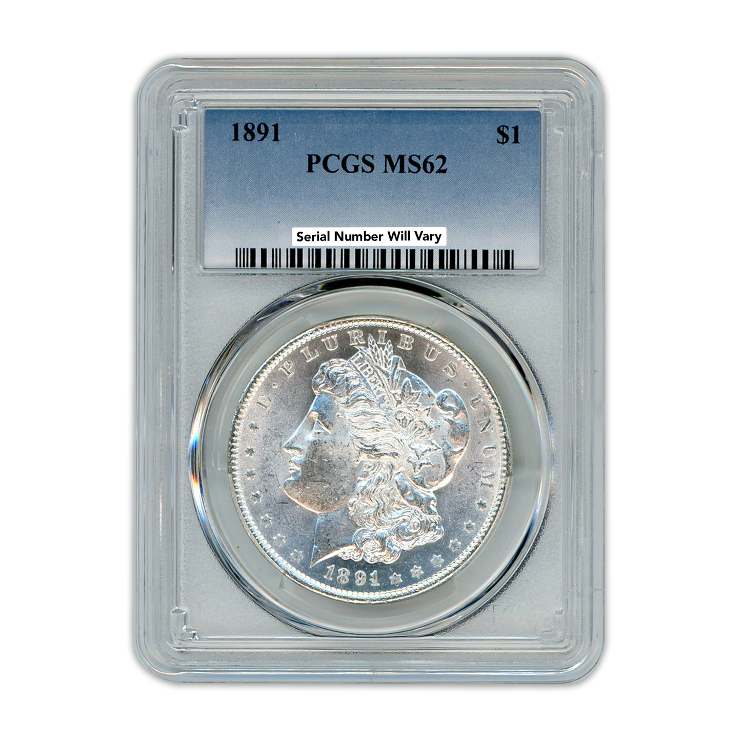 1891 Morgan Silver Dollar Philadelphia - PCGS MS62