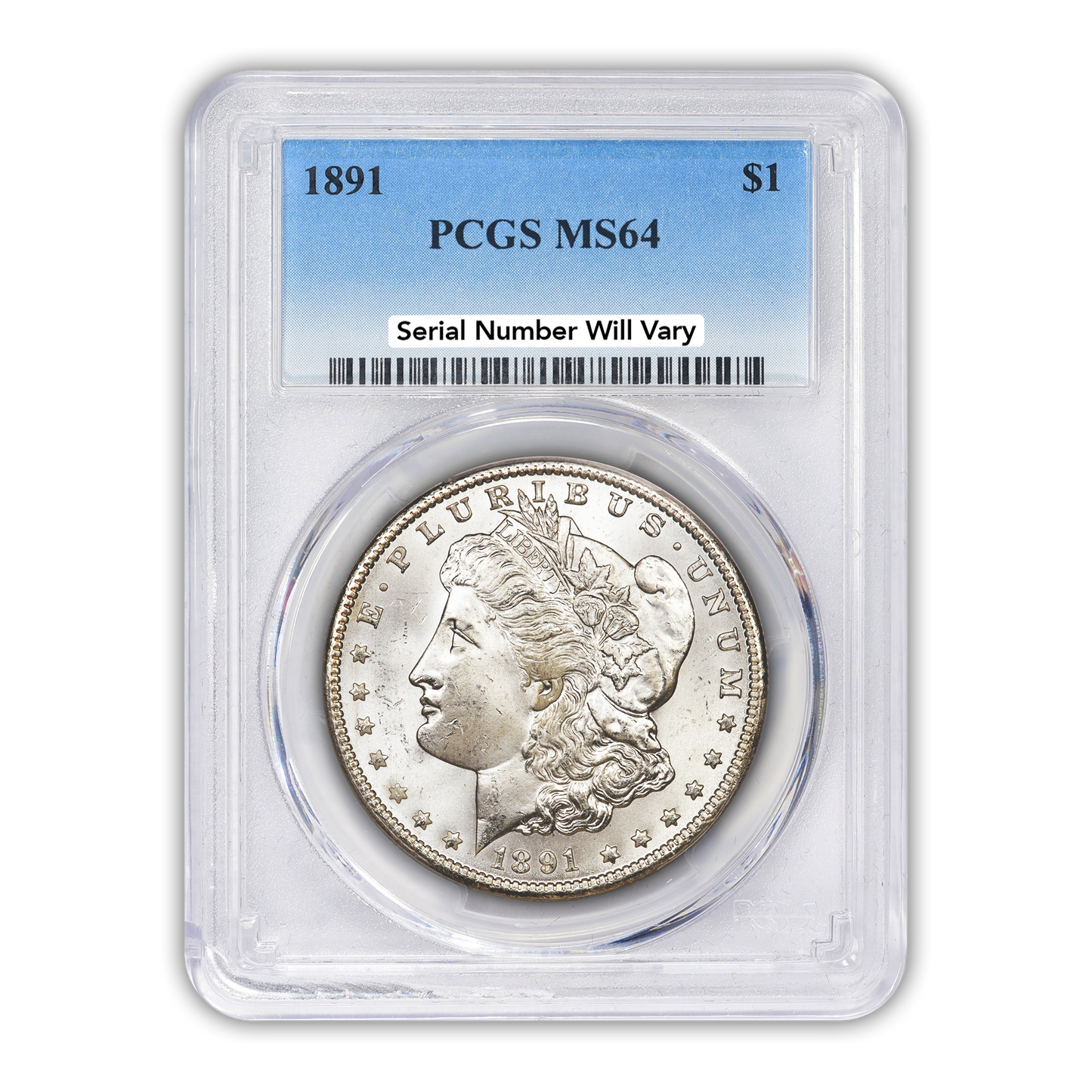 1891 Morgan Silver Dollar Philadelphia - PCGS MS64