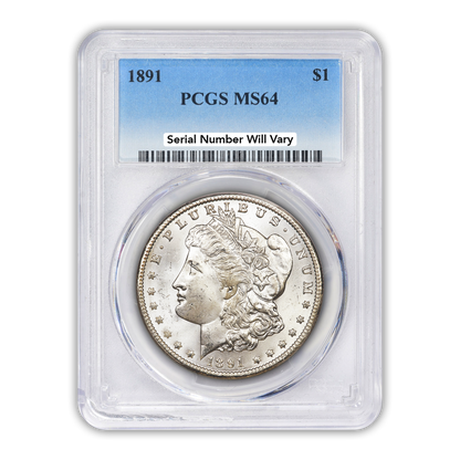 1891 Morgan Silver Dollar Philadelphia - PCGS MS64