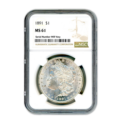 1891 Morgan Silver Dollar San Francisco - NGC MS61