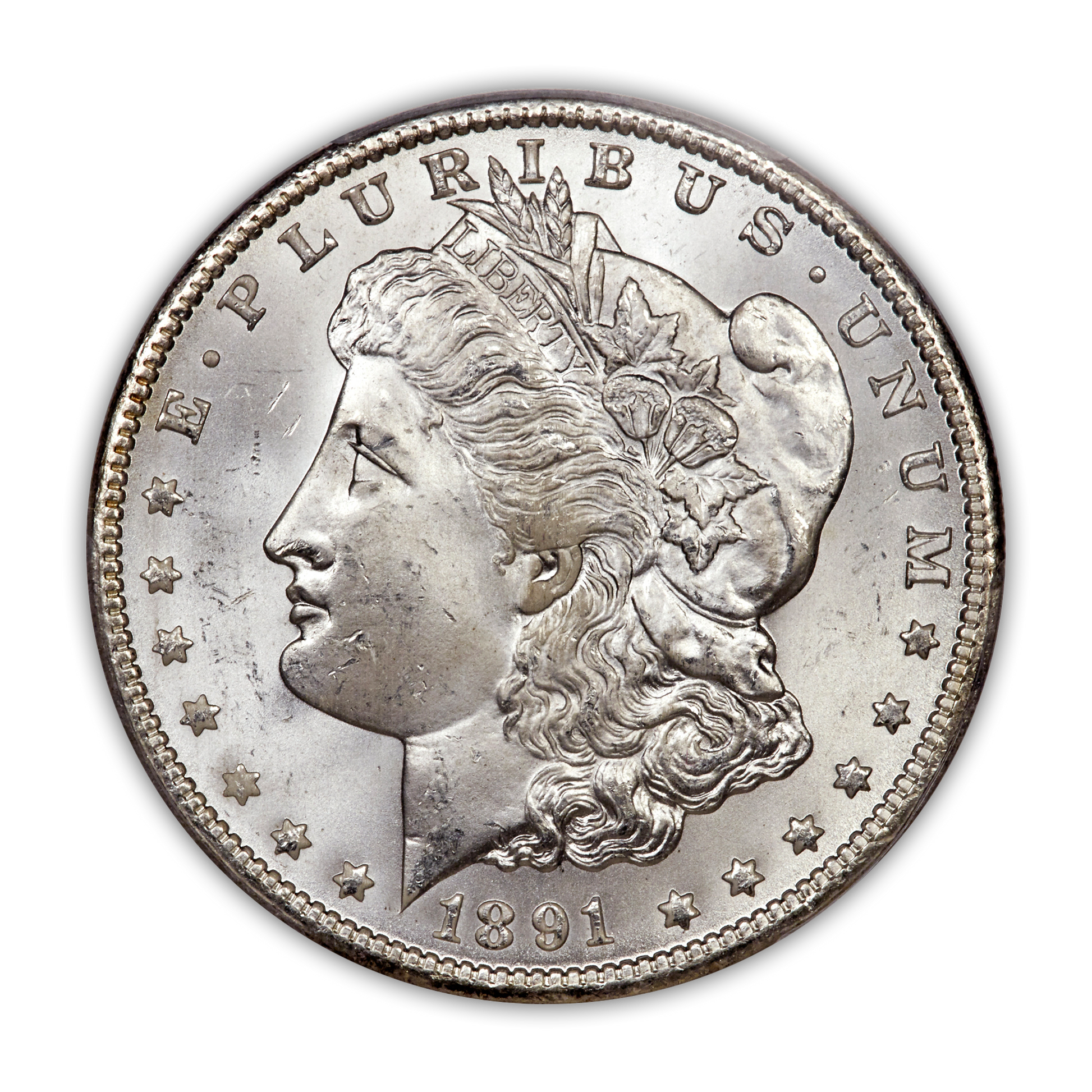 1891 Morgan Silver Dollar Philadelphia - Brilliant Uncirculated - CoinsTV