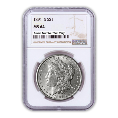 1891 Morgan Silver Dollar San Francisco - NGC MS64