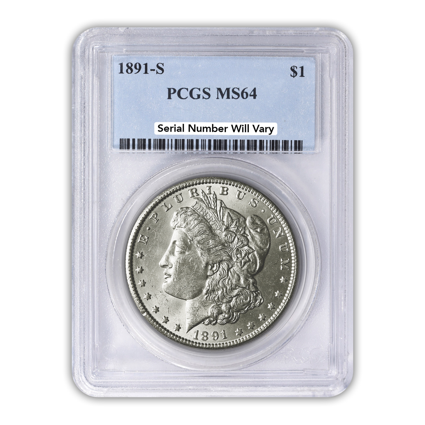 1891 Morgan Silver Dollar San Francisco - PCGS MS64