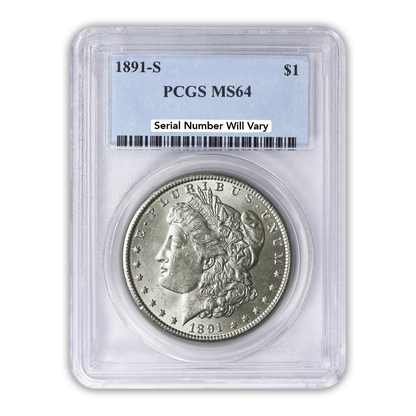 1891 Morgan Silver Dollar San Francisco - PCGS MS64