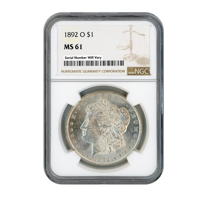 1892-O Morgan Silver Dollar New Orleans - NGC MS61