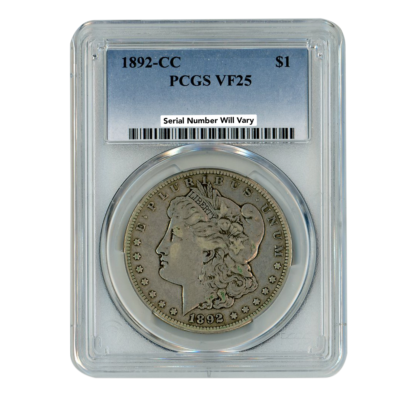 1892 CC Morgan Silver Dollar Carson City - PCGS VF25