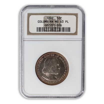 1892 Columbian Exposition Silver Half Dollar - NGC MS63PL