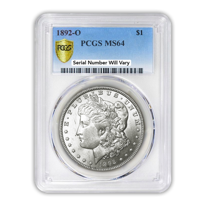1892 Morgan Silver Dollar New Orleans - PCGS MS64
