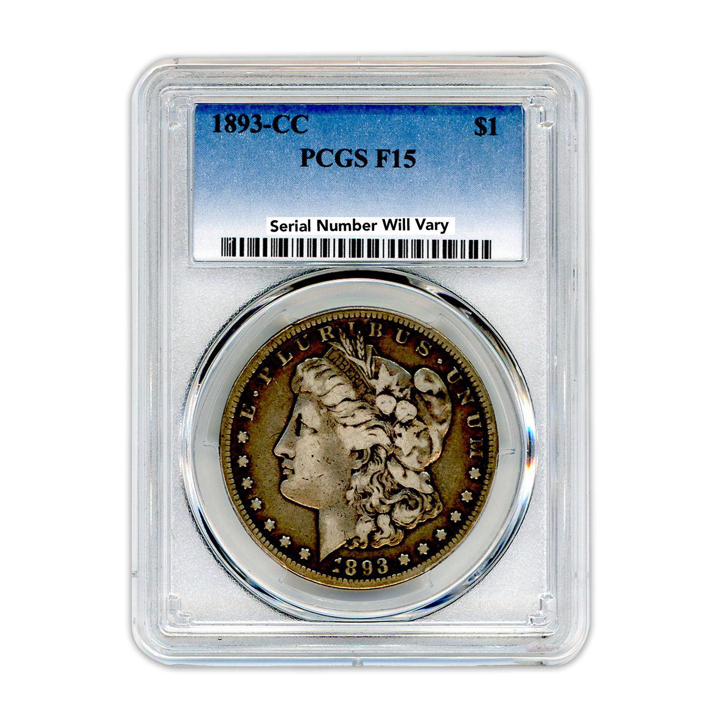 1893 Carson City Morgan Silver Dollar PCGS F15