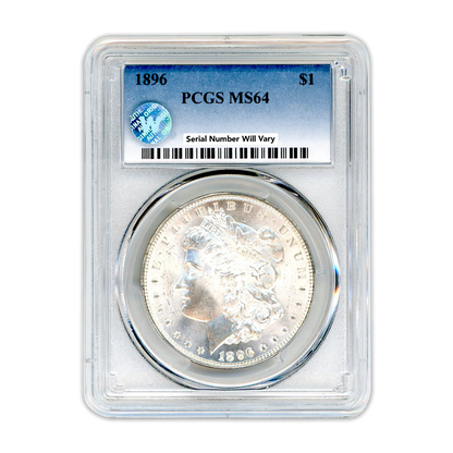 1896 Morgan Silver Dollar Philadelphia -  PCGS MS64 Sight White