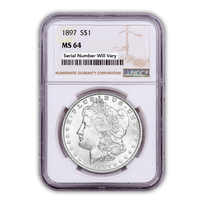 1897 Morgan Silver Dollar Philadelphia - NGC MS64