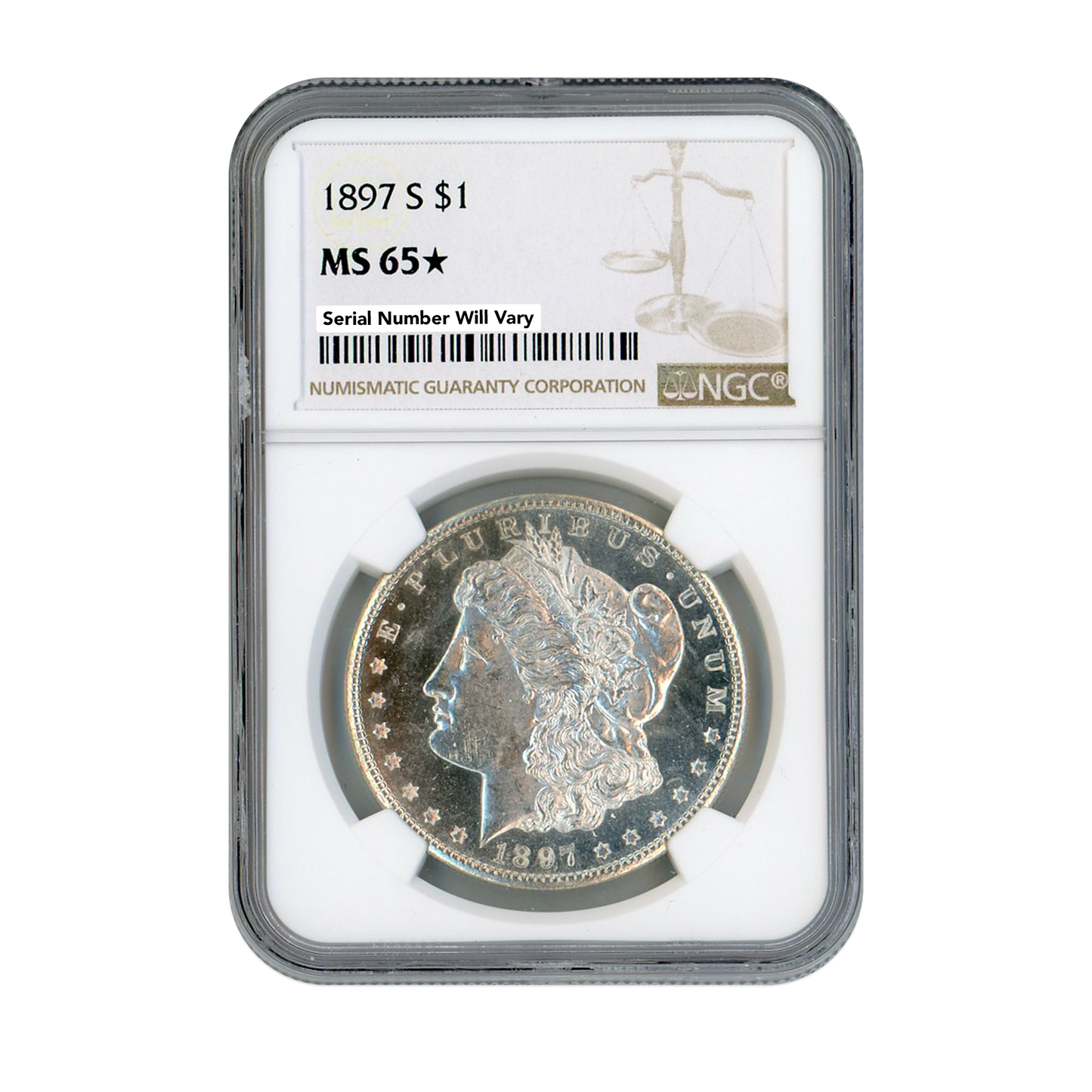 1897 S Silver Morgan Dollar San Francisco - NGC MS65 Star