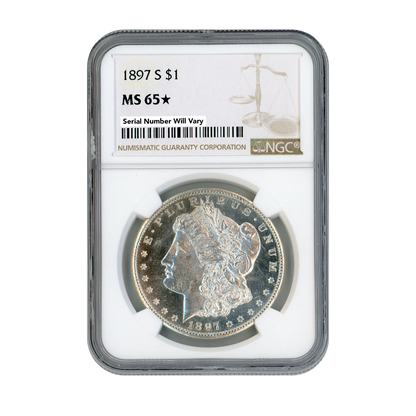 1897 S Silver Morgan Dollar San Francisco - NGC MS65 Star