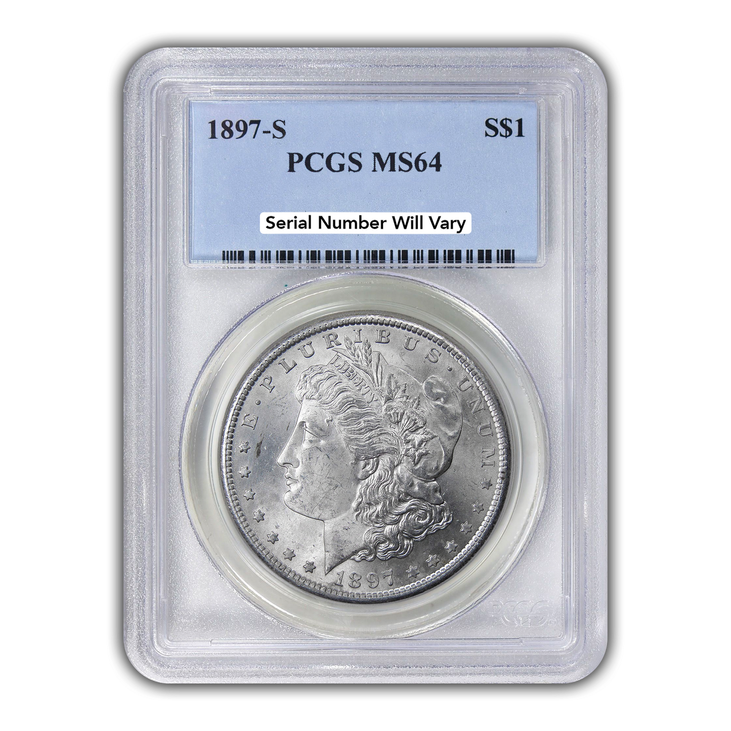 1897 Morgan Silver Dollar San Francisco - PCGS MS64