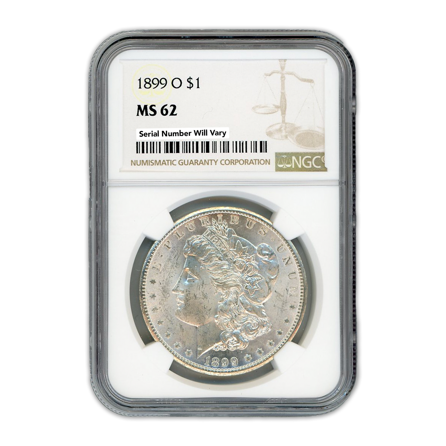 1899 Morgan Silver Dollar New Orleans - NGC MS62