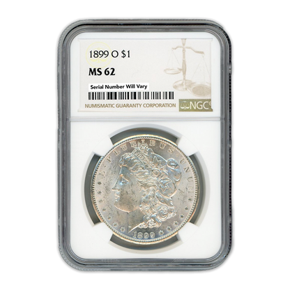 1899 Morgan Silver Dollar New Orleans - NGC MS62