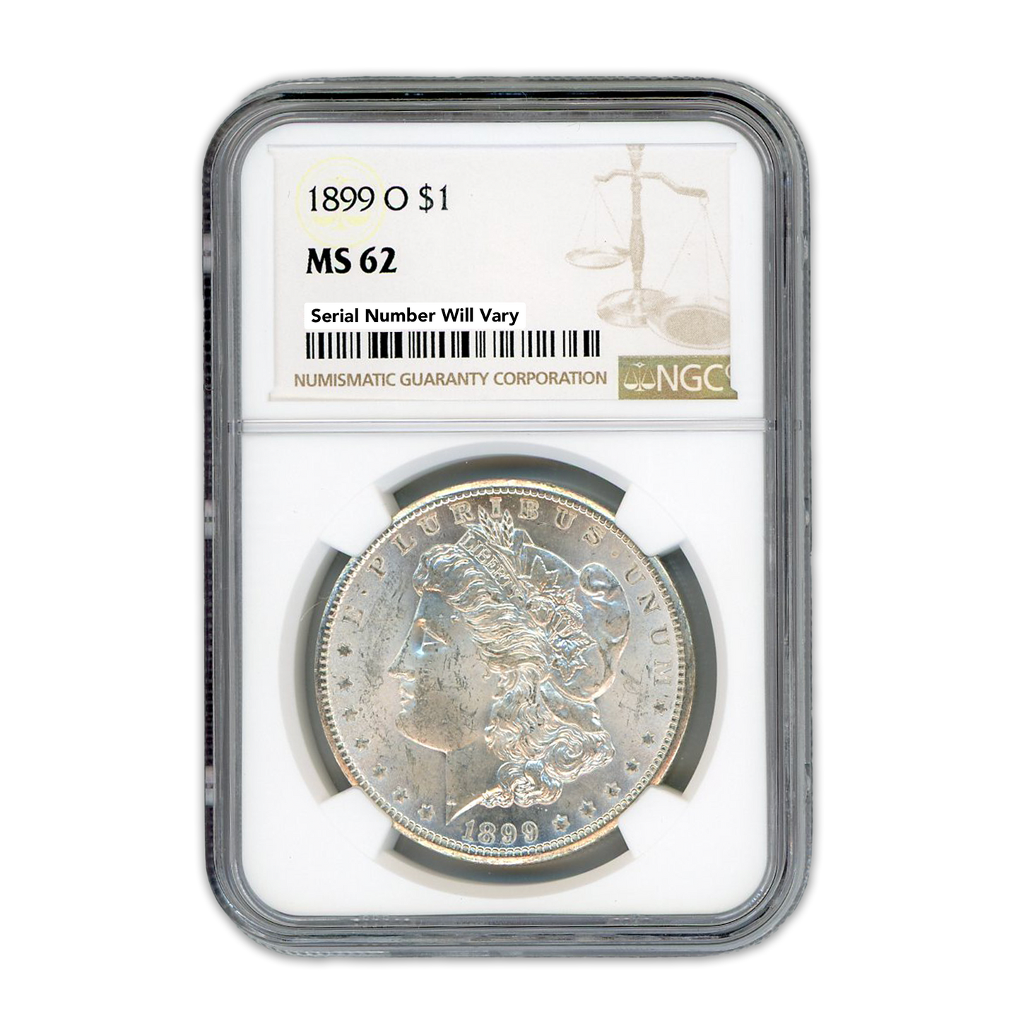 1899 Morgan Silver Dollar New Orleans - NGC MS62