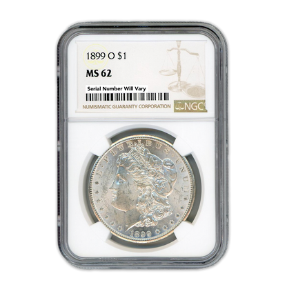 1899 Morgan Silver Dollar New Orleans - NGC MS62