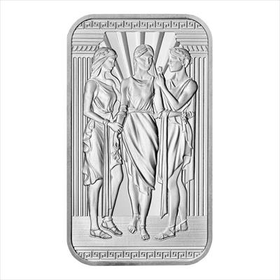 2022 Great Britain The Great Engravers Collection: Three Graces - 1 oz  .9999 Silver Bar