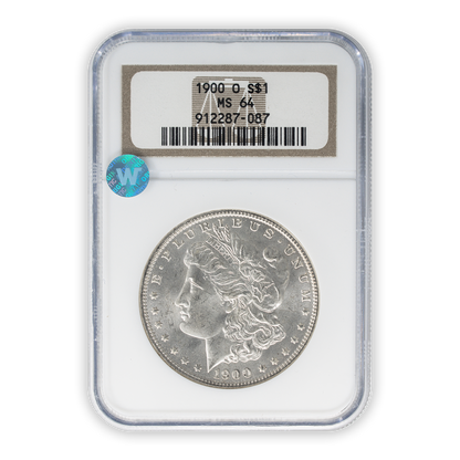 1900 Morgan Silver Dollar New Orleans - NGC MS64 Sight White