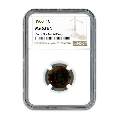 1900 Indian Cent NGC MS63 BN