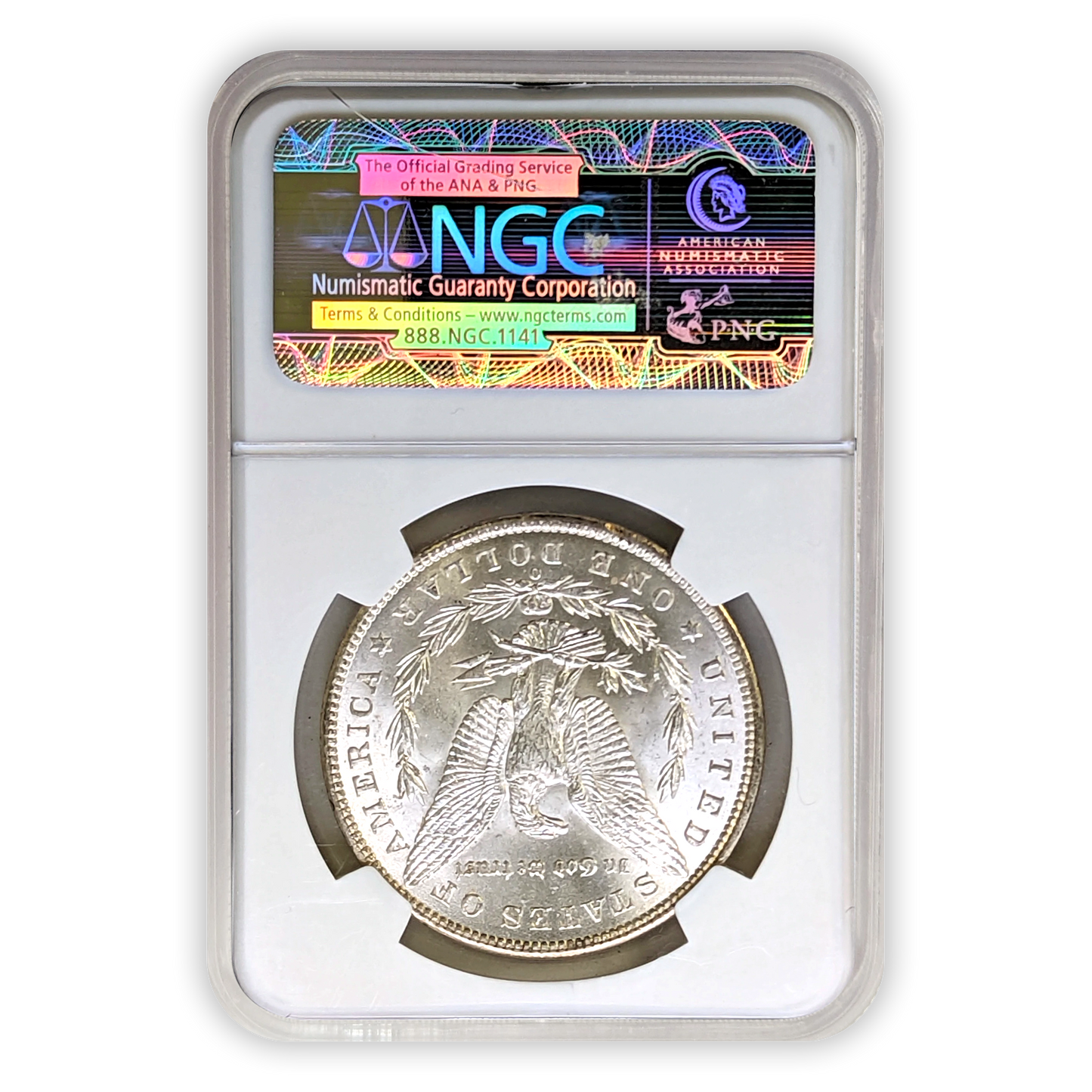 1900 O Morgan Silver Dollar New Orleans - NGC MS65 Sight White
