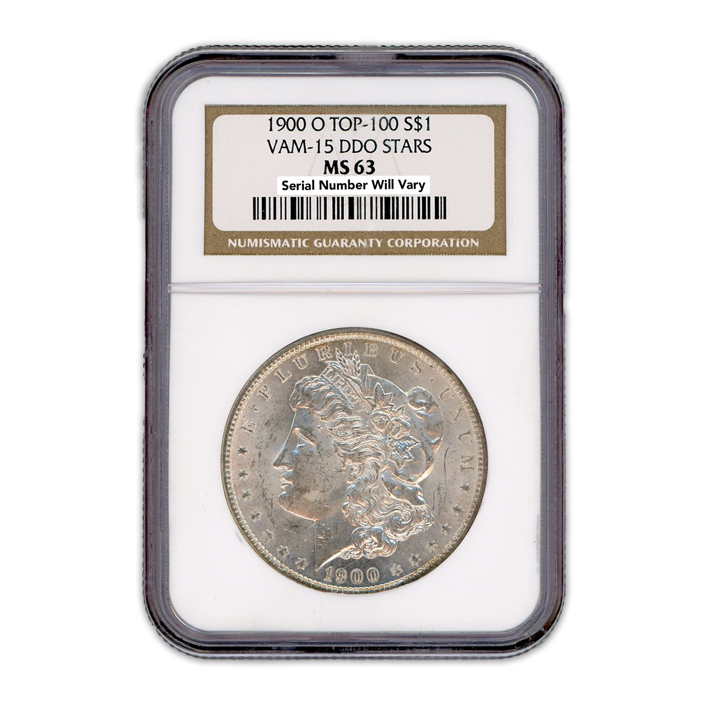 1900 Morgan Silver Dollar New Orleans - Vam 15 DDO Stars NGC MS63