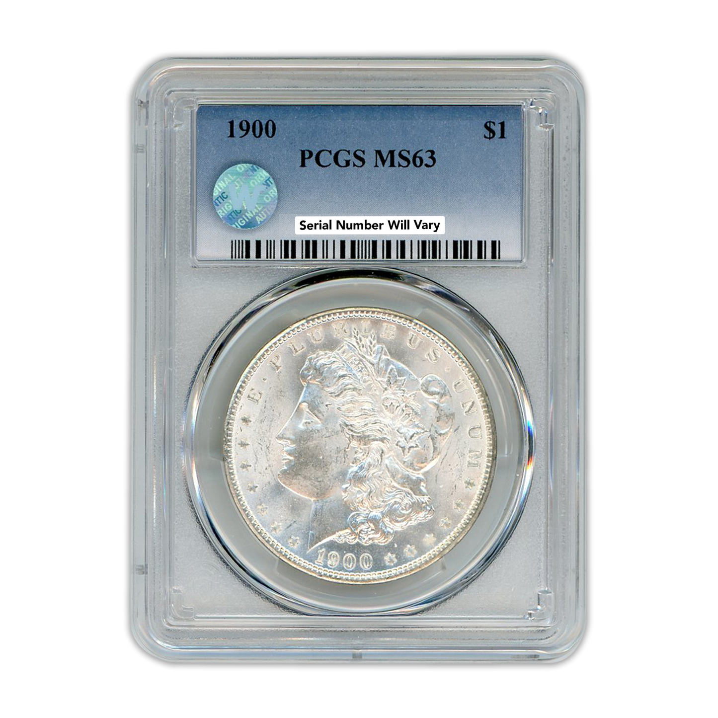 1900 Morgan Silver Dollar Philadelphia -  PCGS MS63 Sight White