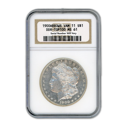 1900 Morgan Silver Dollar Philadelphia - Vam 11 DDR With Arrows -  NGC MS61