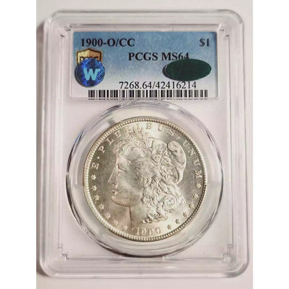 1900 O/CC Morgan Silver Dollar PCGS MS64 CAC Sight White