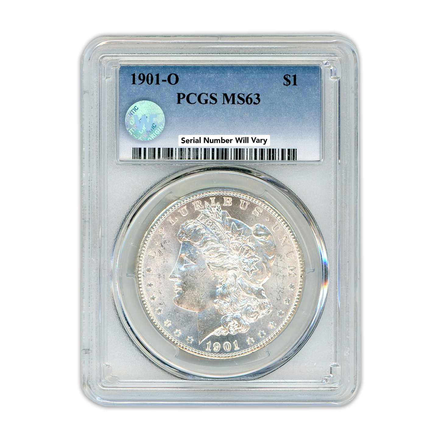 1901 Morgan Silver Dollar New Orleans - PCGS MS63 Sight White