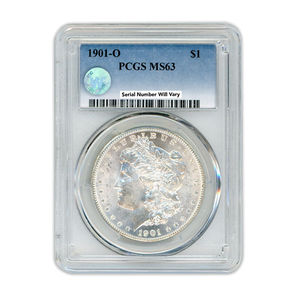 1901 Morgan Silver Dollar New Orleans - PCGS MS63 Sight White