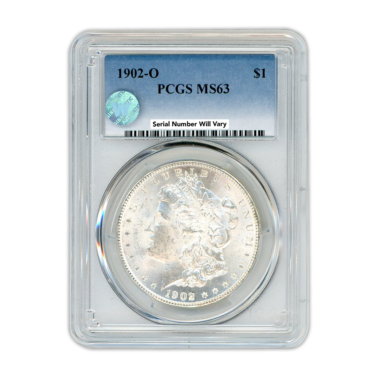 1902 Morgan Silver Dollar New Orleans - PCGS MS63 Sight White
