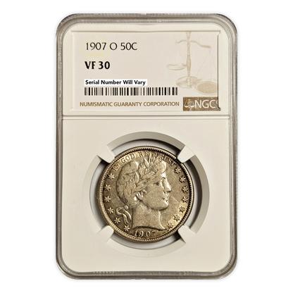 1907 O Barber Half Dollar New Orleans - NGC VF30