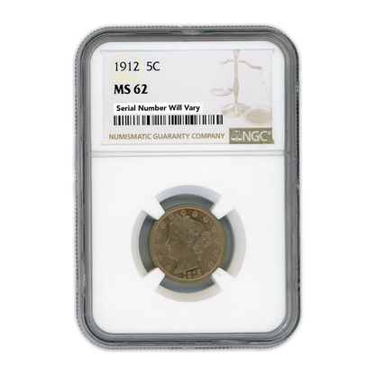1912 Liberty Head Nickel NGC MS62