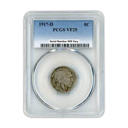 1917-D Buffalo Nickel PCGS VF25
