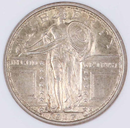 1917 S Standing Liberty Quarter San Francisco - NGC AU58 FH